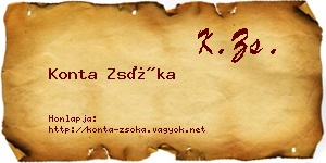 Konta Zsóka névjegykártya